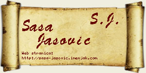 Saša Jašović vizit kartica